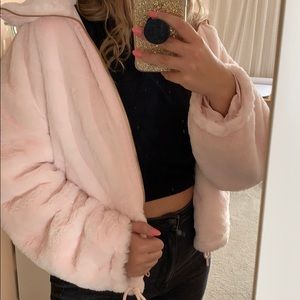 NWT Pink Fuzzy Jacket